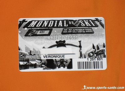 Photo de la carte de tests au Mondial du ski 2008