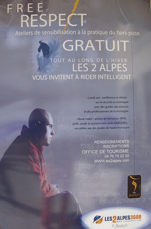 Sensibilisation aux risques du hors piste aux 2 Alpes