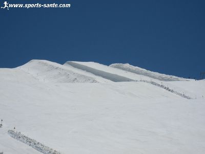 Photo des 2 half pipe du snowpark été 2 Alpes