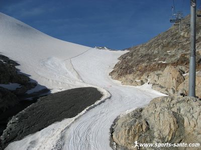 Photo de la piste signal du glacier des 2 Alpes