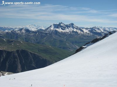 Panorama depuis le Glacier du Mantel aux Deux Alpes (Isère 38)