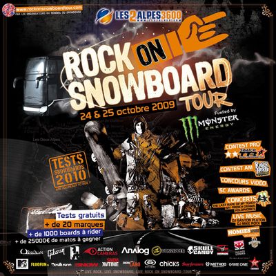 Le Rock on Snowboard Tour aux Deux Alpes : l'événement snow des vacances de la Toussaint (test matériel, contests, concerts...)