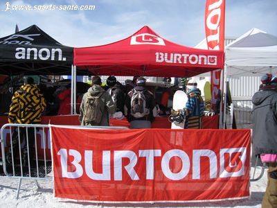 Photo du stand de tests Burton