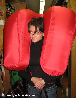 Photo air bag ski déplié