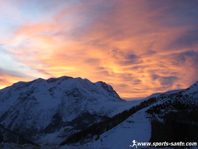 Coucher de soleil à l'Alpe d'Huez