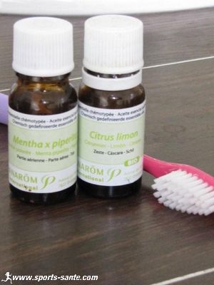 Photo huiles essentielles menthe et citron