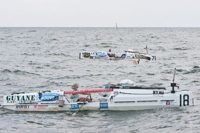 Photo d'arrivée au sprint à l'aviron