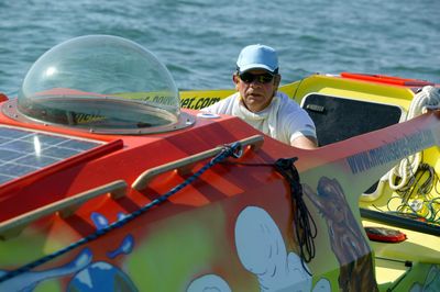 Photo d'Eric Lainé à l'aviron