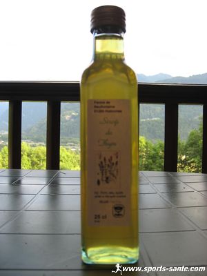 Bouteille de sirop de Thym
