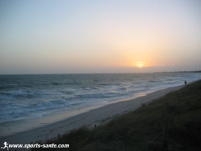 Photo d'un coucher de soleil à Fouesnant Bretagne