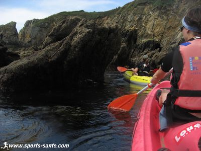 Image de sortie kayak en mer d'iroise