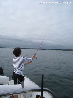 Photo de lancer de canne à pêche