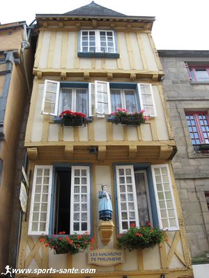 Photo d'une maisons à pans de bois et à colombages à Quimper