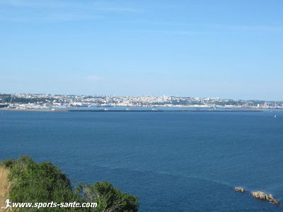 Photo de la rade de Brest du haut de la falaise des Espagnols à Roscanvel