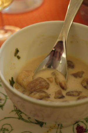 Le salon d'Ann Sophie à Aubenas : dégustation de la soupe de châtaignes