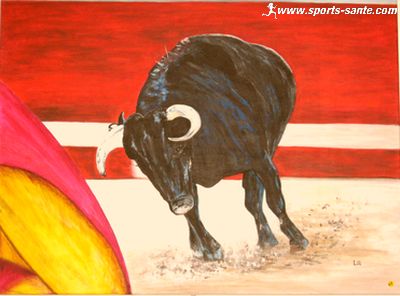Tableau de taureau de corrida