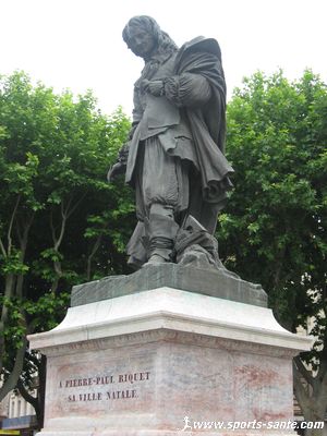 Photo de la statue de Pierre-Paul Riquet à Bezier