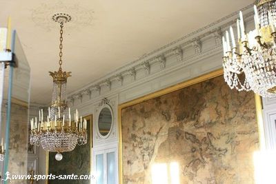 Photo de plafond et lustre dans un chateau
