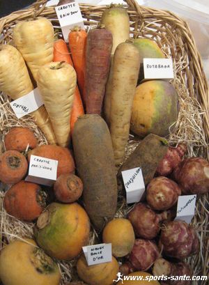 Photo d'un panier de légumes anciens