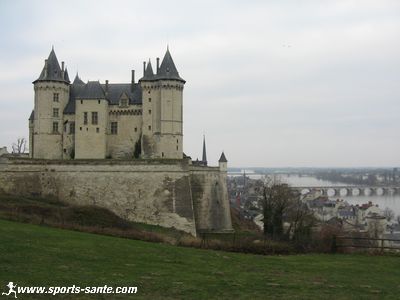 Photo du Château de Saumur et de la Loire à ses pieds