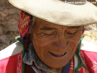 Photo d'un vieil indien de Pisac au Pérou
