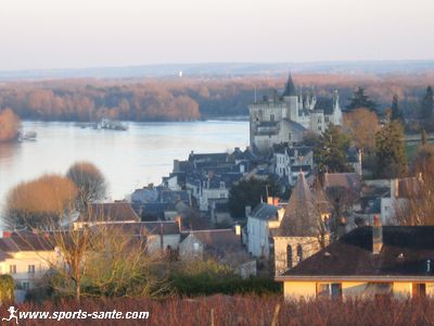 Photo de Montsoreau en aval de la confluence