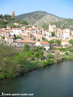 Roquebrun sur Orb ou le "petit Nice", département de l'Hérault, Languedoc.