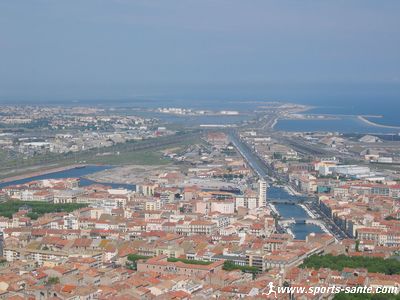 Vue du port de Sète au cœur de la vile.