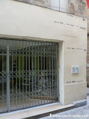 Photo des crues dans la ville de Sommières