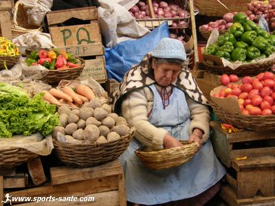 Photo du marché de Sucre en Bolivie