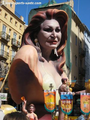 Photo de caricature politique et sociale aux Fallas de Valence