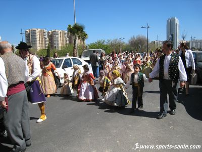 Photo de défilé aux Fallas de Valence en Espagne