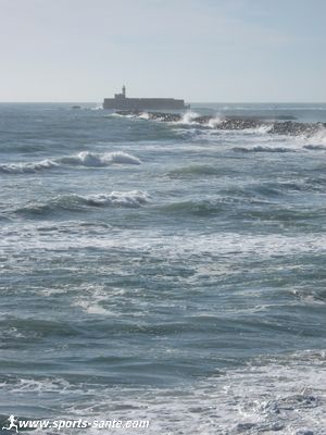 photo du Fort Brescou et de la digue Richelieu Cap d'Agde