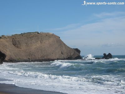 Sur les falaises du Cap-d'Agde Hérault en Languedoc Roussillon
