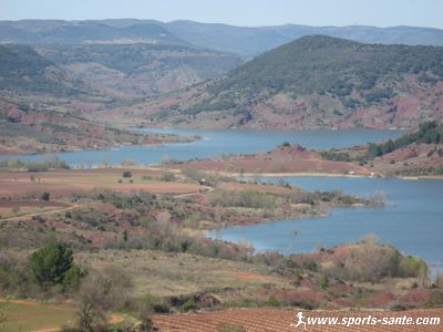 Photo des méandres du Salagou dans l'Hérault