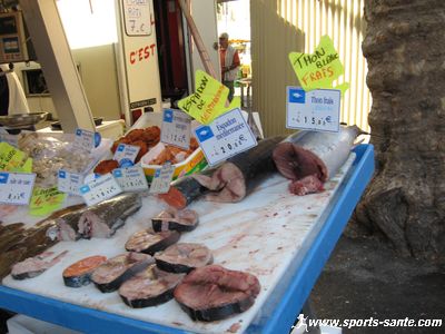 Le marché alimentaire Place David d'Angers à Béziers Hérault Languedoc