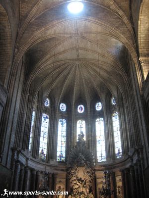 photo de la nef de la cathédrale Saint-Nazaire de Béziers.