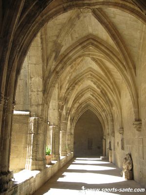 Photo du cloître de la Cathédrale Saint-Nazaire de Béziers.