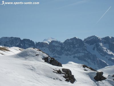 Photo du mont blanc depuis Châtel