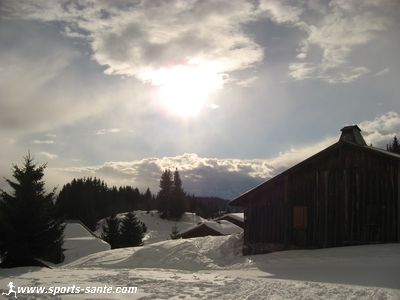 Image de chalets en hiver
