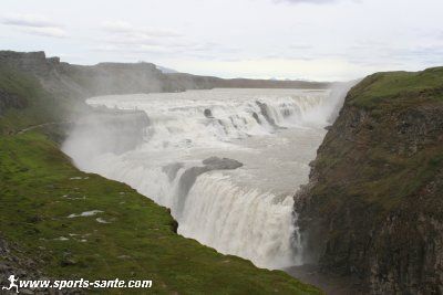 Photo de la cascade Gullfoss en Islande