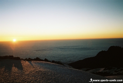 lever de soleil à Uhuru peak