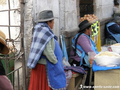 Photo de vendeuses indiennes La Paz Bolivie
