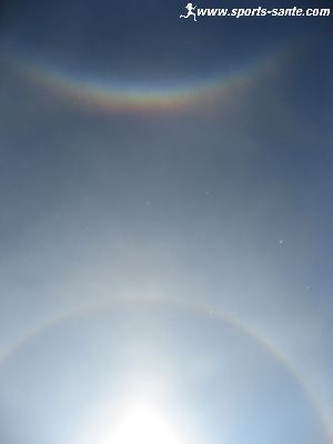 Photo de deux arcs en ciel