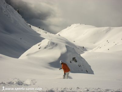 Session de poudreuse à La Plagne
