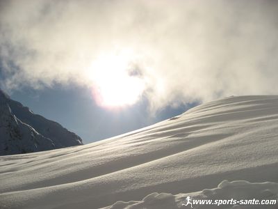 Session de freeride à La Plagne