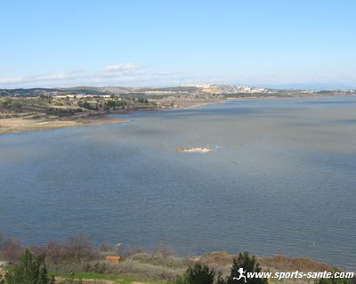 Photo panorama de l'étang de Bages en Languedoc Roussillon