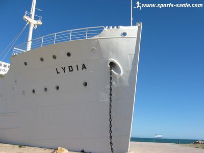 Photo de l'étrave du Lydia au Barcarès