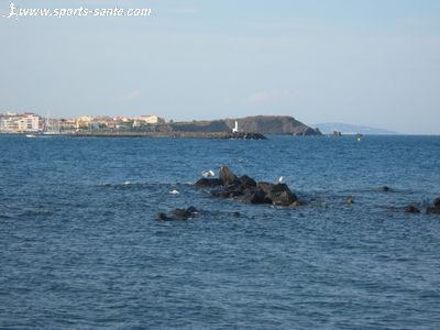 Vue du Cap d'Agde depuis Fort Brescou 