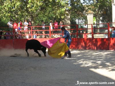 Photo d'un élève torero al capote